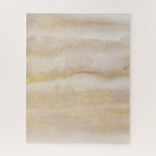 Quebra-cabeça Padrão de Aquarela Dourada Glitter Roxo