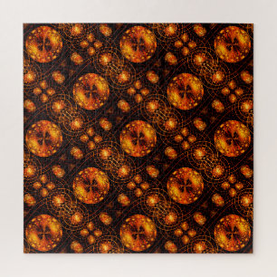 Quebra-cabeça Padrão de Arte Abstrata Boho Elegante Moderno Dour