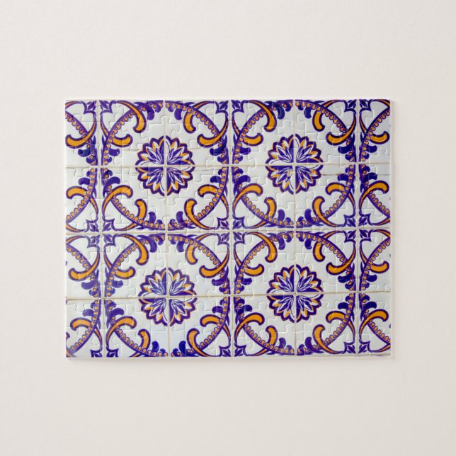 Quebra-cabeça Padrão de azulejos close-up, Portugal (Horizontal)