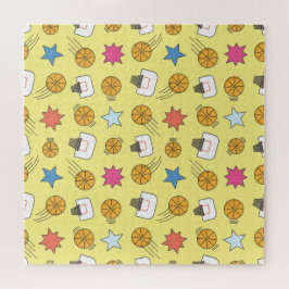 Quebra-cabeça Padrão de basquetebol divertido