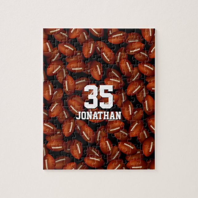 Quebra-cabeça padrão de bolas de futebol personalizadas (Vertical)