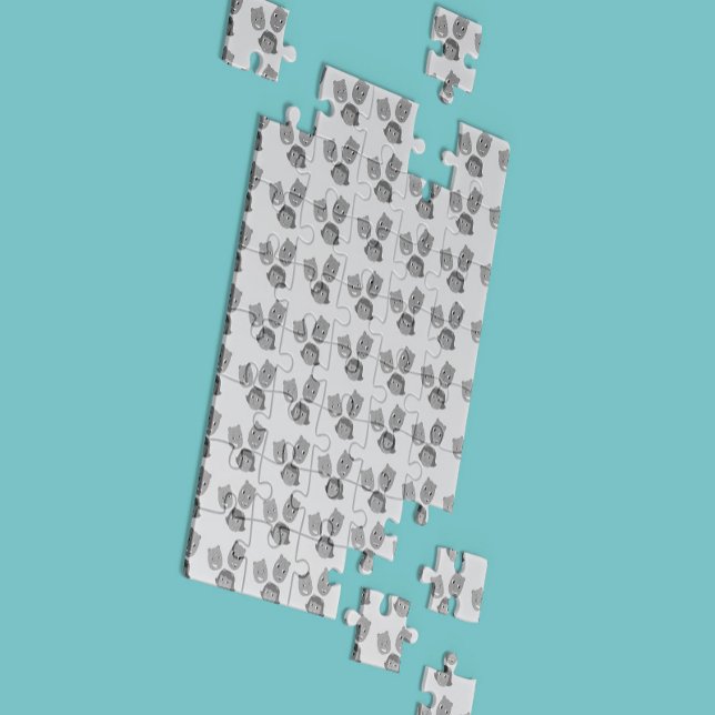 Quebra-cabeça Padrão de Cabeças Flutuantes de Esburelos (Criador carregado)