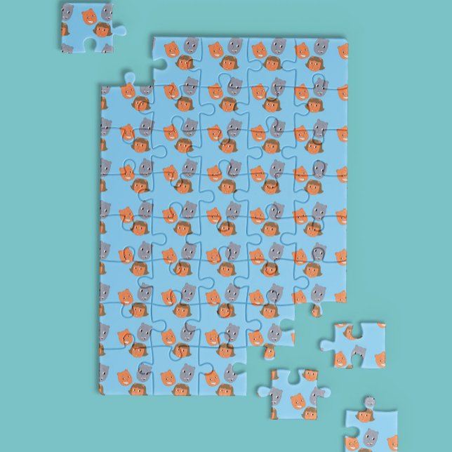 Quebra-cabeça Padrão de Cabeças Flutuantes de Esburelos (Criador carregado)