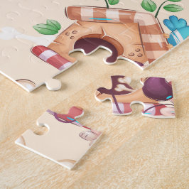 Quebra-cabeça Padrão de Cachorro Adorável