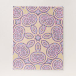 Quebra-cabeça Padrão de Caleidoscópio Pink e Púrpura Pastel