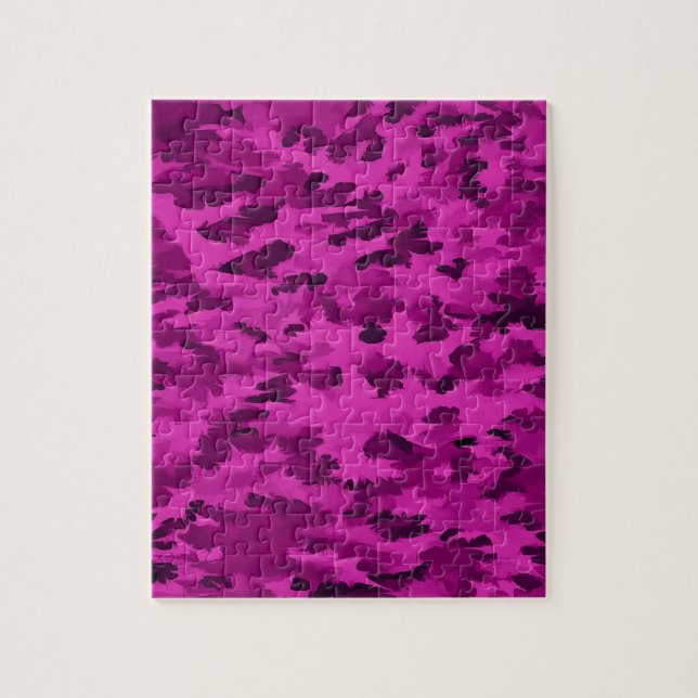 Quebra-cabeça Padrão de Camuflagem Violeta (Vertical)