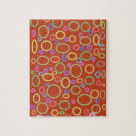 Quebra-cabeça padrão de círculos coloridos