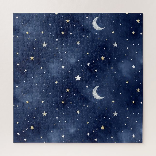 Quebra-cabeça Padrão de Constelações da Lua da Noite Estrelada (Vertical)