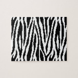 Quebra-cabeça Padrão de Design de impressão de pixel zebra de 8 