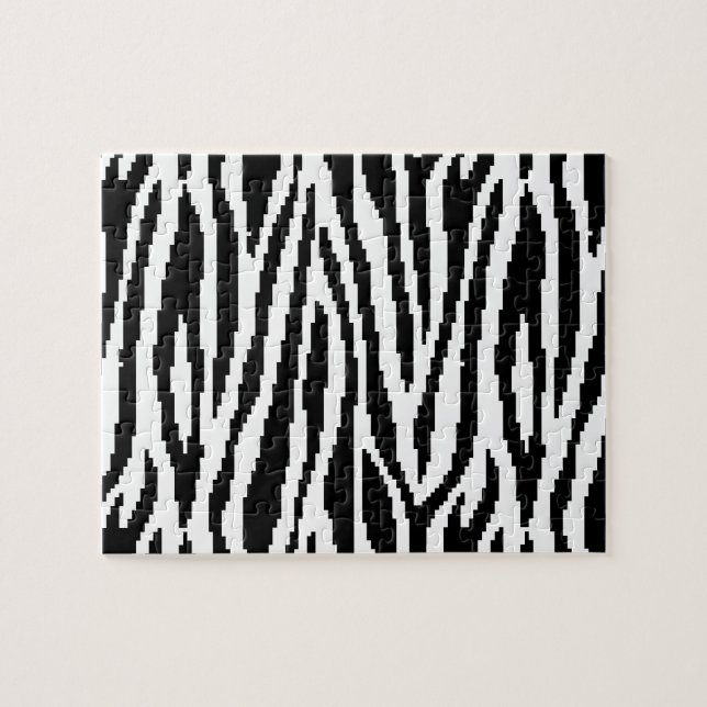 Quebra-cabeça Padrão de Design de impressão de pixel zebra de 8  (Horizontal)