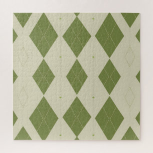 Quebra-cabeça Padrão de Diamante Argyle Verde Oliva