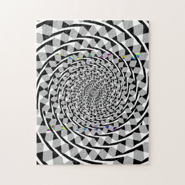 Quebra-cabeça Padrão de Estilo Negro e Branco para sempre (Vertical)