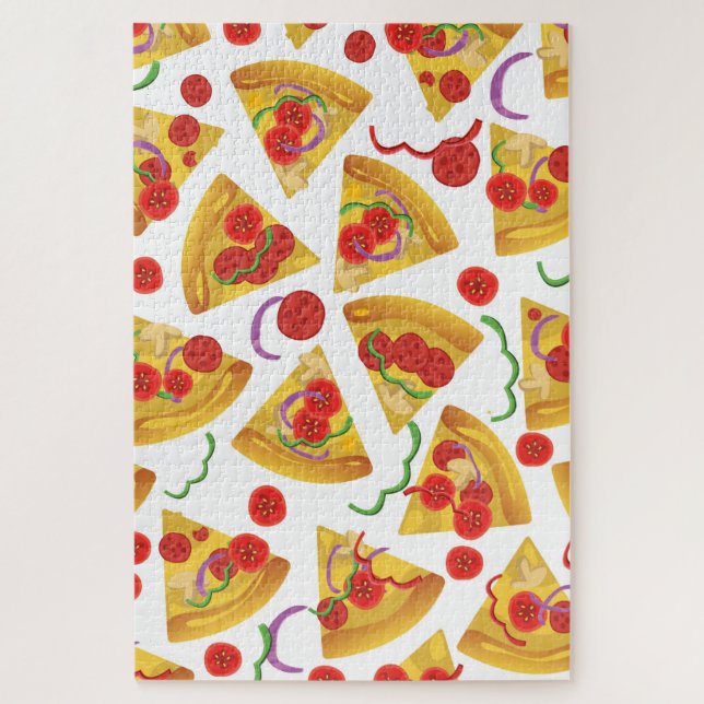 Quebra-cabeça Padrão de Fatia de Pizza (Vertical)