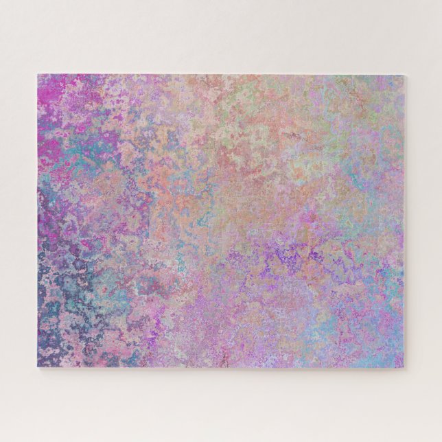 Quebra-cabeça Padrão de ferrugem do arco-íris rosa (Horizontal)