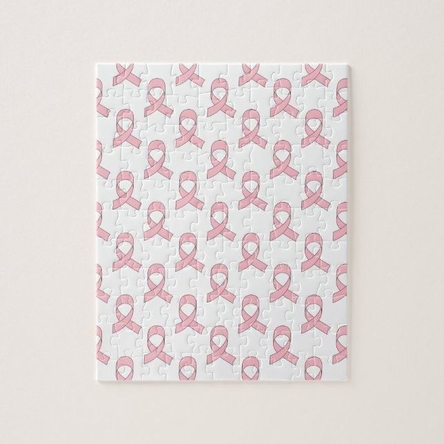 Quebra-cabeça Padrão de Fita Rosa (Vertical)