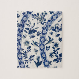 Quebra-cabeça Padrão de flor azul