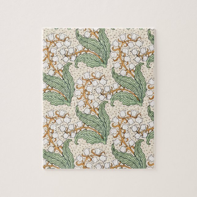Quebra-cabeça Padrão de flor de lírio do vale Art nouveau LRG (Vertical)