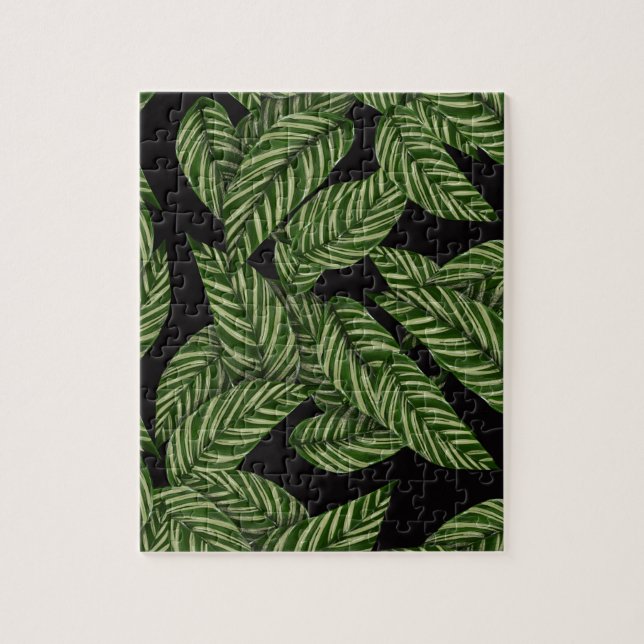 Quebra-cabeça Padrão de Folhas Tropicais (Vertical)