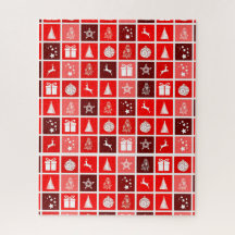 Padrão de Grade de Natal Vermelho Minimalista Mode