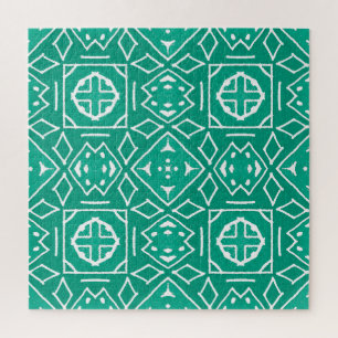 Quebra-cabeça Padrão de Ikat Impressão Tribal Africano
