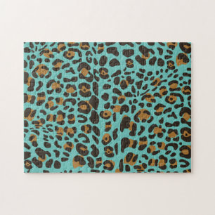 Quebra-cabeça Padrão de Impressão Animal Leopard Jaguar