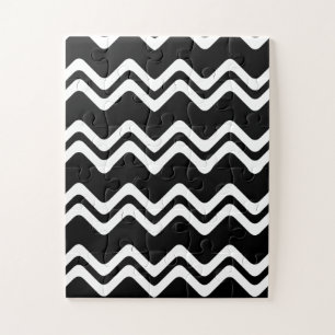 Quebra-cabeça Padrão de Linha de Cor Dupla Zig Zag
