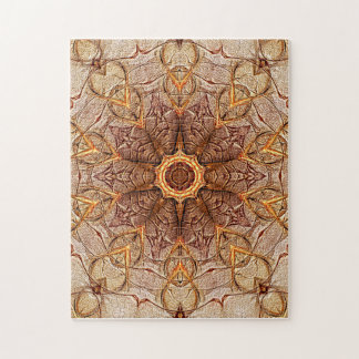 Quebra-cabeça Padrão de Mandala de Areia com Puzzle de Centro de