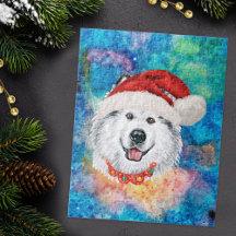 Padrão de Natal do Cão da Raça Malamute do Alasca