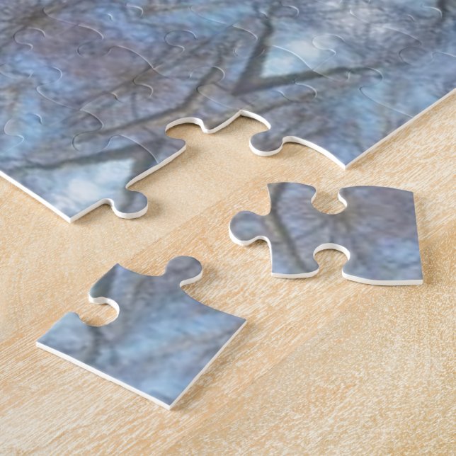 Quebra-cabeça Padrão de Ouros Geométricos Azul Preto (Lateral)