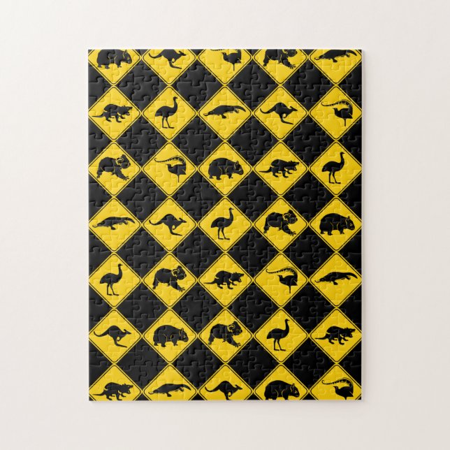 Quebra-cabeça Padrão de Painéis de Sinalização Animal da Austrál (Vertical)