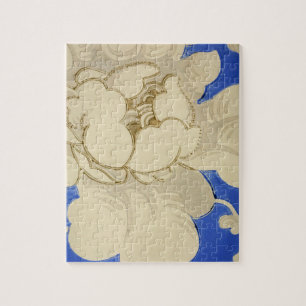 Quebra-cabeça Padrão de papel de parede de flores vintage