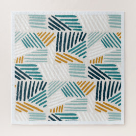 Quebra-cabeça Padrão de Pincel Geométrico Abstrato Moderno