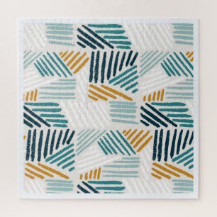 Quebra-cabeça Padrão de Pincel Geométrico Abstrato Moderno