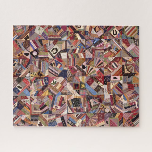 Quebra-cabeça Padrão de Quilt Louco Antiquado - Divertimento de  (Horizontal)