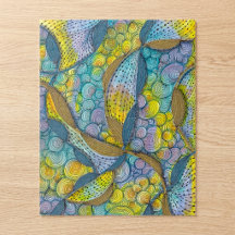 Padrão de redemoinhos abstratos amarelo azul
