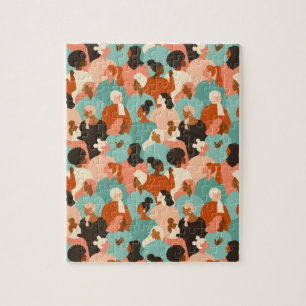 Quebra-cabeça Padrão de retrato da diversidade humana