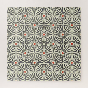 Quebra-cabeça Padrão de safra japonês, textura perfeita.