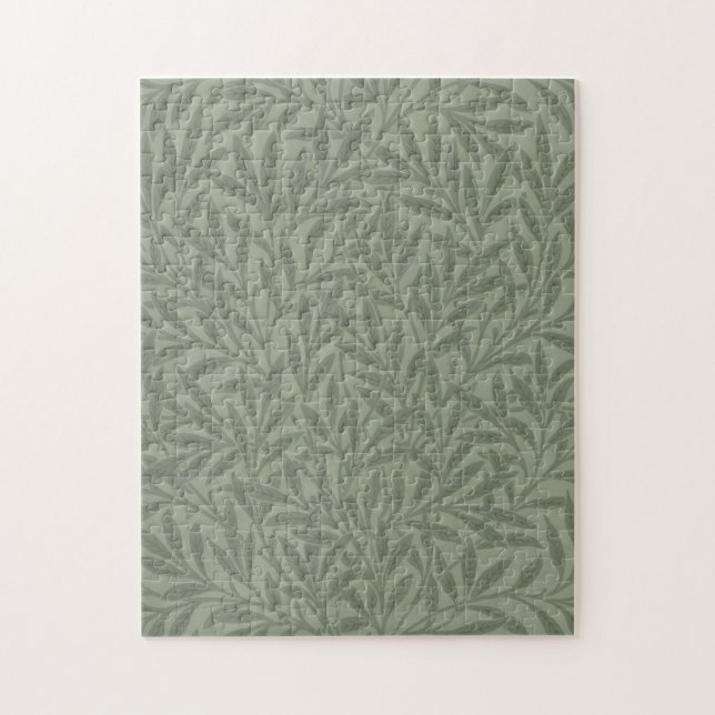 Quebra-cabeça Padrão de Salgueiro William Morris Antigo Verde Sa (Vertical)
