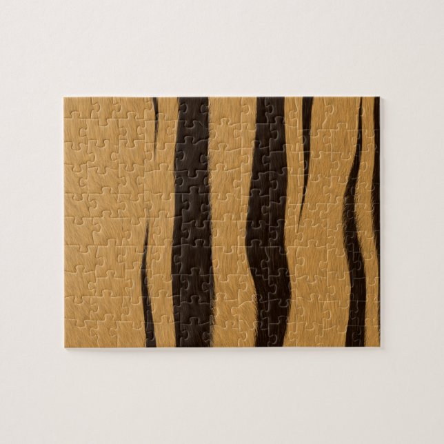 Quebra-cabeça Padrão de Stripes de Tigre. (Horizontal)