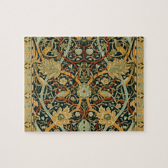 Quebra-cabeça Padrão de Tapeçaria da Floresta de William Morris: (Horizontal)