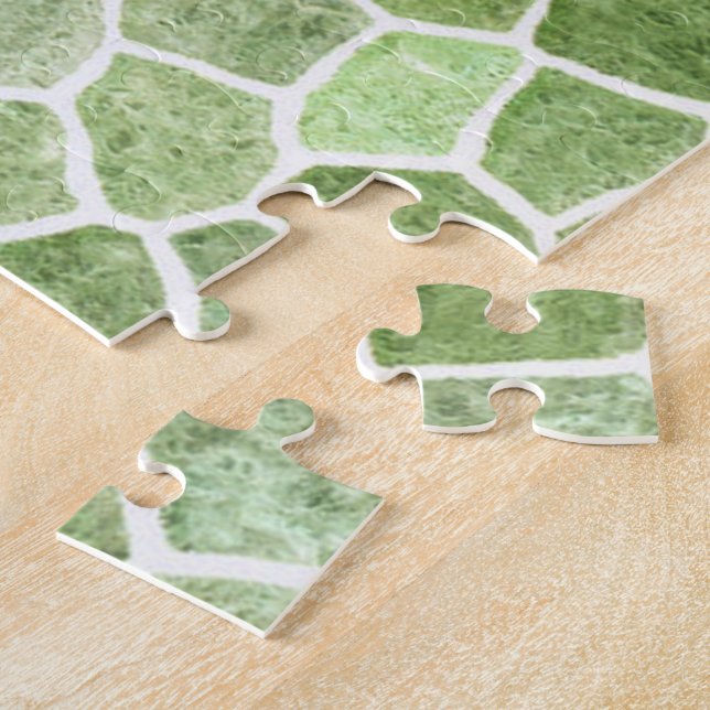 Quebra-cabeça Padrão de Terrazzo em Remendo de Pedras Cinzentas  (Lateral)