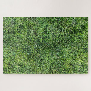 Quebra-cabeça Padrão de textura de grama verde engraçado foto re