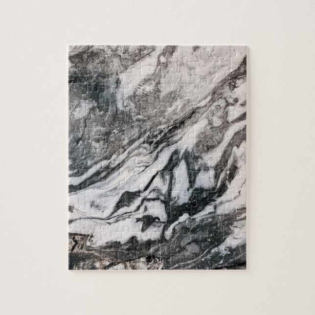 Quebra-cabeça Padrão de textura do mármore preto e branco (Vertical)