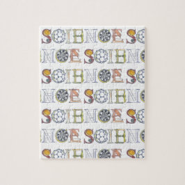 Quebra-cabeça Padrão de tipografia científica