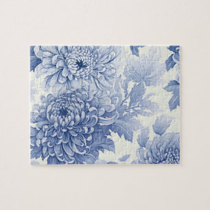Quebra-cabeça Padrão de toile de Dahlia Azul