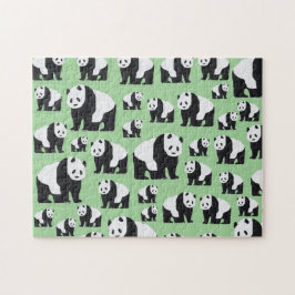 Quebra-cabeça Padrão de Urso de Panda Bonito