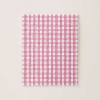 Quebra-cabeça Padrão de Verificação de Gingham Rosa