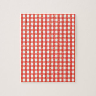 Quebra-cabeça Padrão de Verificação de Gingham Vermelho