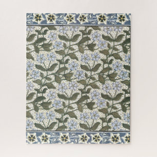 Quebra-cabeça Padrão de Vieira Azul do Periwinkle Vinca