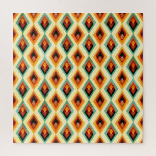 Quebra-cabeça Padrão de Vintage Diamond Raster Sem Olhos